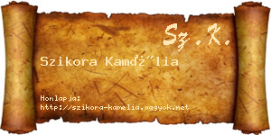 Szikora Kamélia névjegykártya